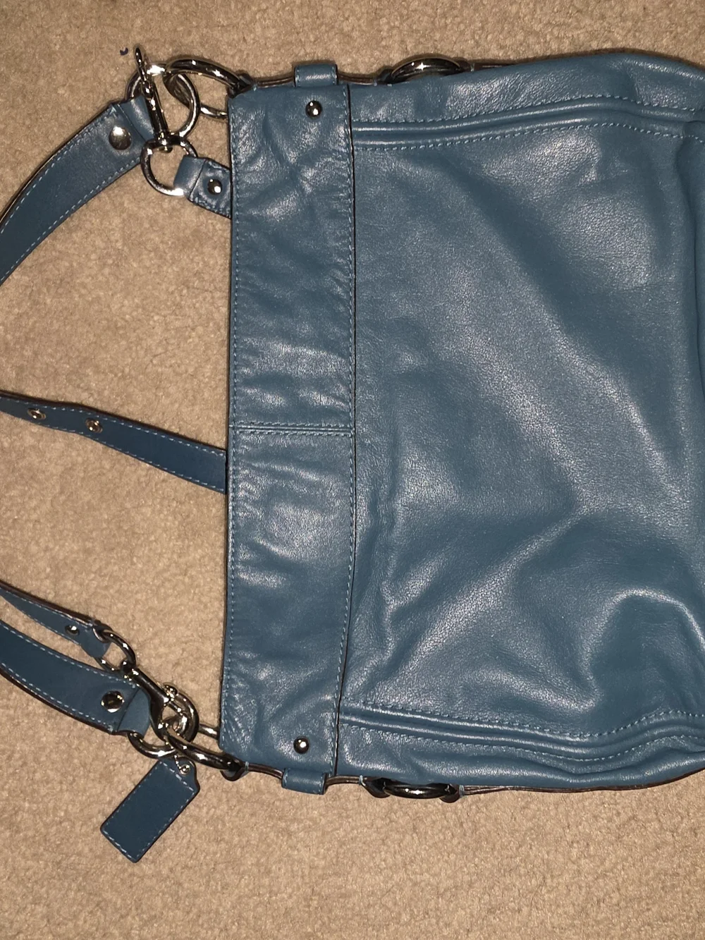 Coach Teal Shoulder Bag with Adjustable Strap